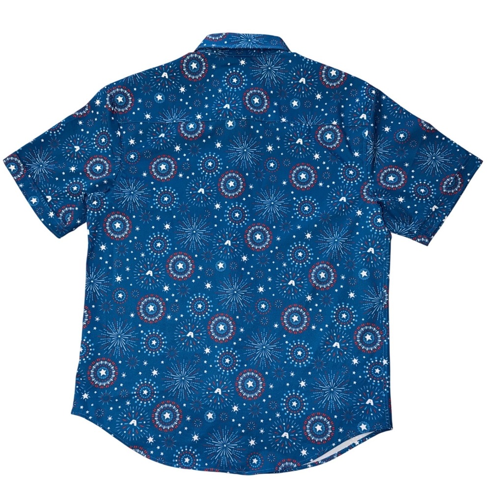 RSVLTS x Marvel Captain America Exclusive Shirt "THE FIRST AVENGER" Men's Sz Med - Picture 2 of 8